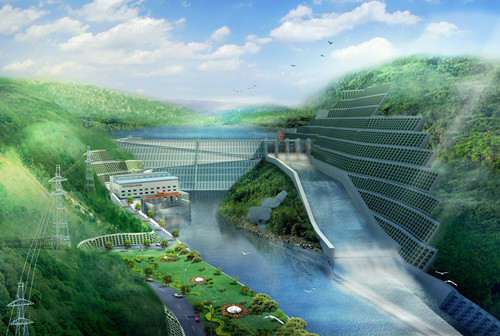 定城镇老挝南塔河1号水电站项目